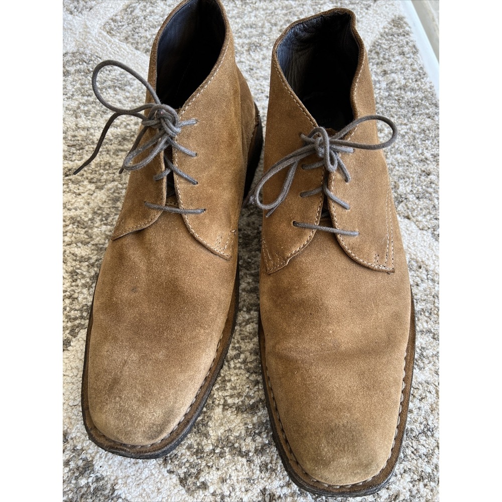 Johnston Murphy Men's Brown Sheepskin Suede Leather Shoes 25-0640 13M E11